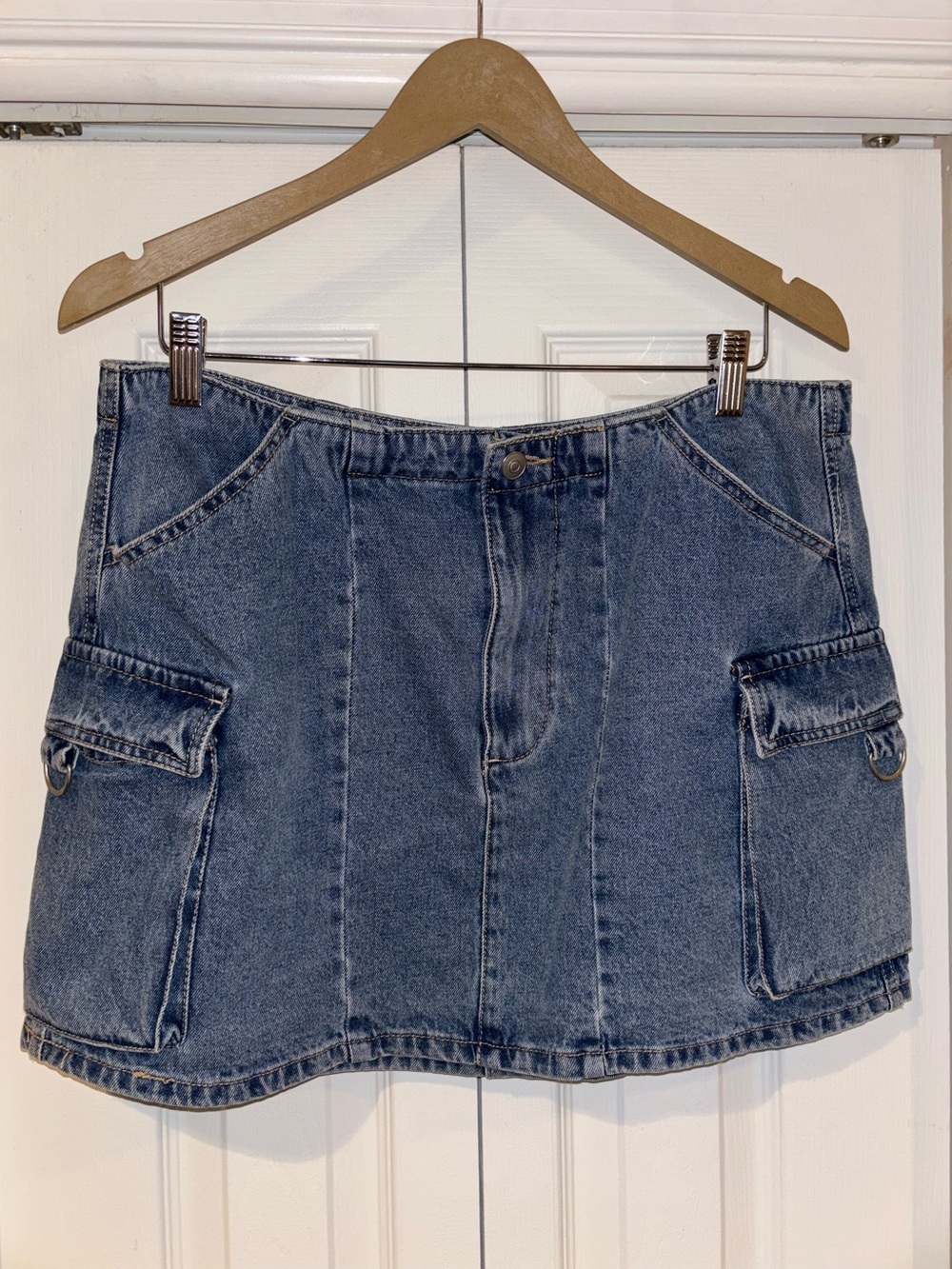BP Cargo Denim Mini Skirt - size large